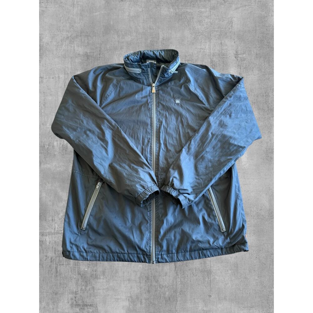 Quiksilver Waterman Collection Men’s Weather Jacket Black Hooded Rain Coat Large